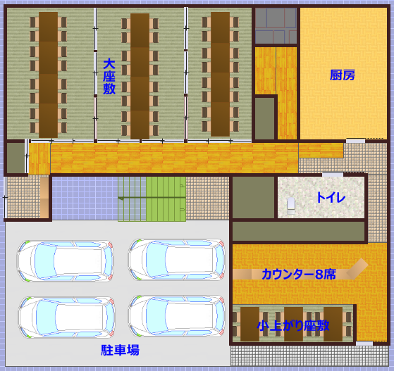 居酒屋武蔵店舗見取り図